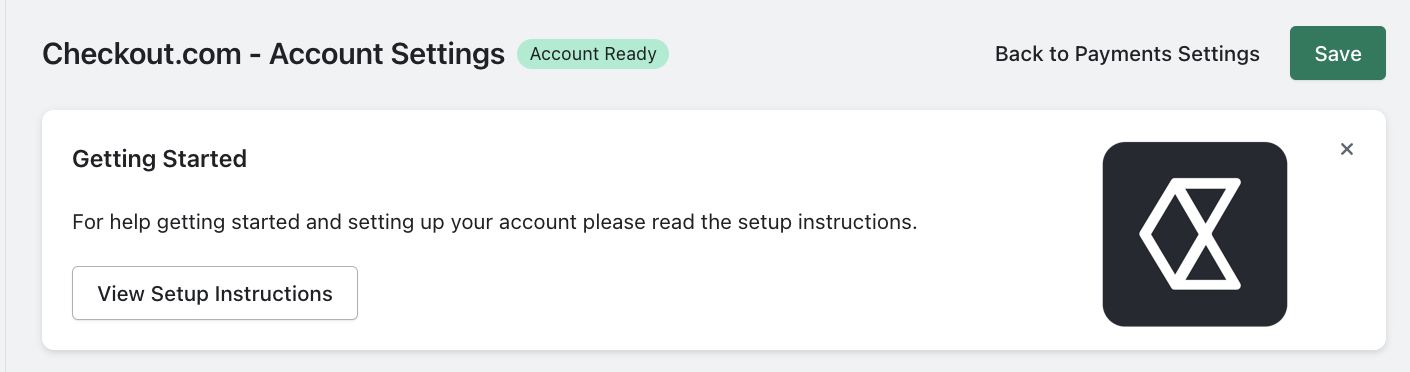Account Settings screen showing Getting Started section